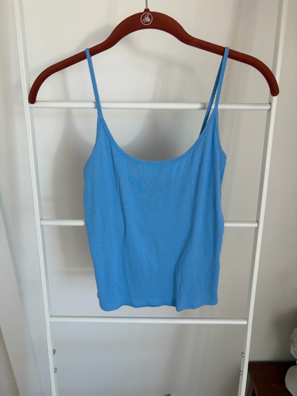 J. Crew Cornflower Blue Fine Rib Camisole basic staple delicate - Picture 2 of 4